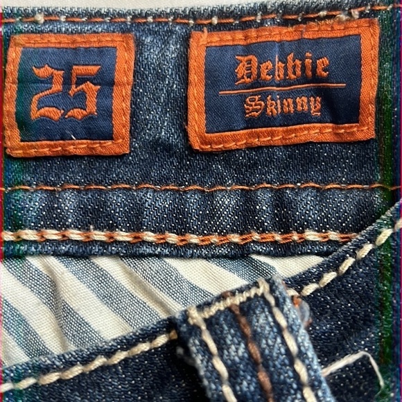 Rock Revival Debbie skinny distressed jeans size 25 - Picture 9 of 13